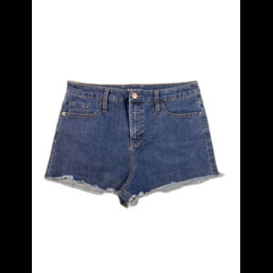 Wild Fable High Rise Blue Denim Frayed Hem Shorts